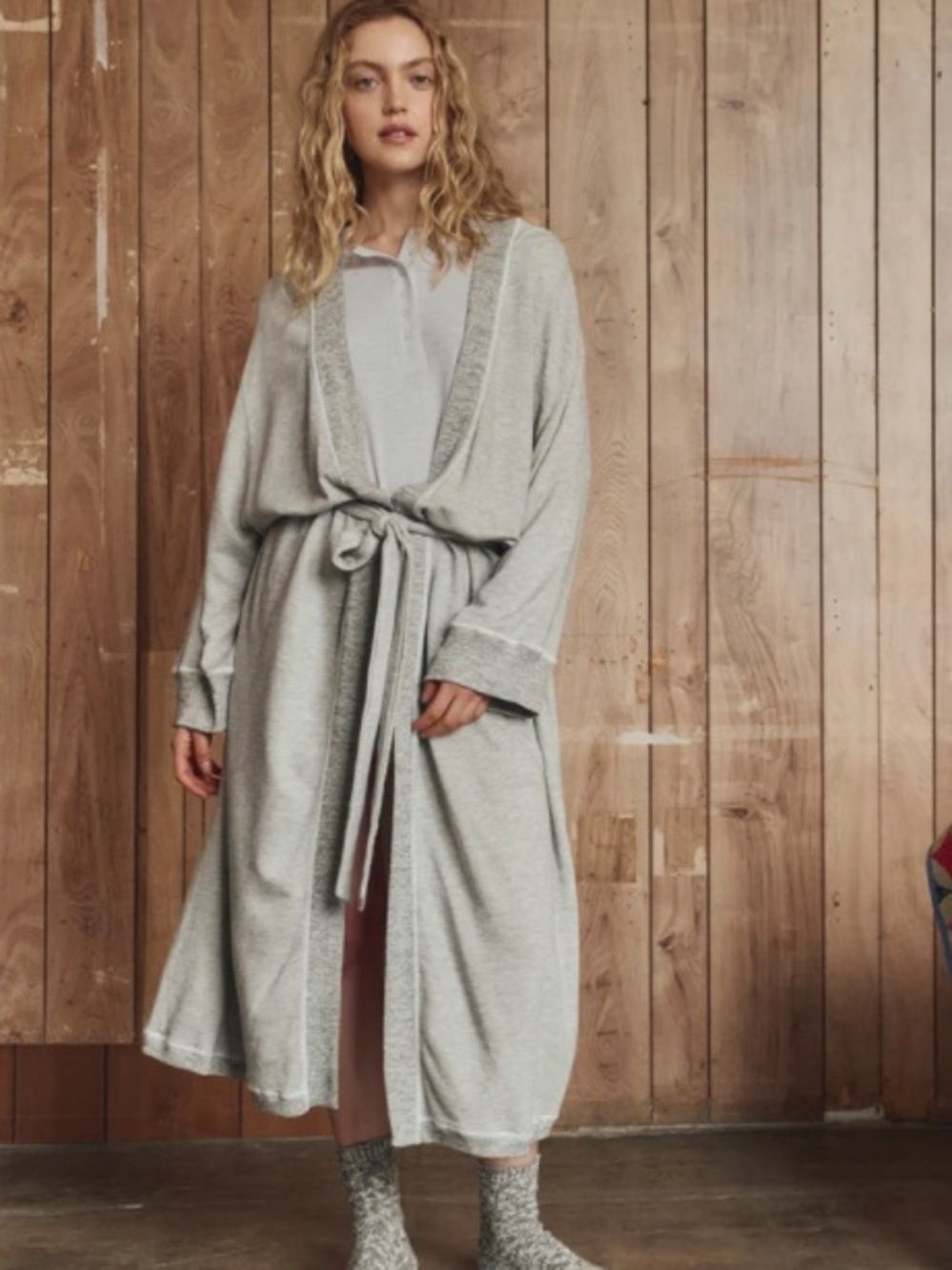 The Sweatshirt robe by The GREAT